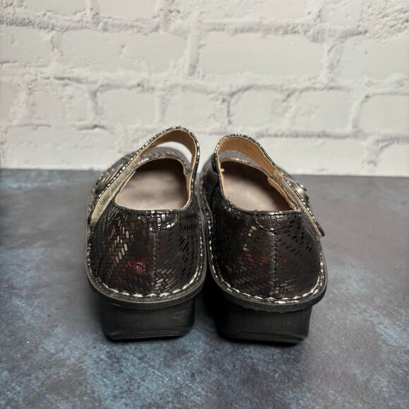 Alegria Paloma Pewter Dazzler Mary Jane Comfort Shoes Leather Women's 37- 7/7.5 - Picture 4 of 11
